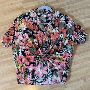 Billabong Hawaiian print button up shirt